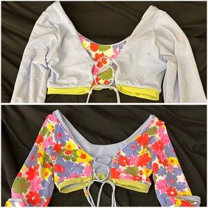 |NEVER WORN| REVERSIBLE BATHING SUIT TOP/COVER UP💕